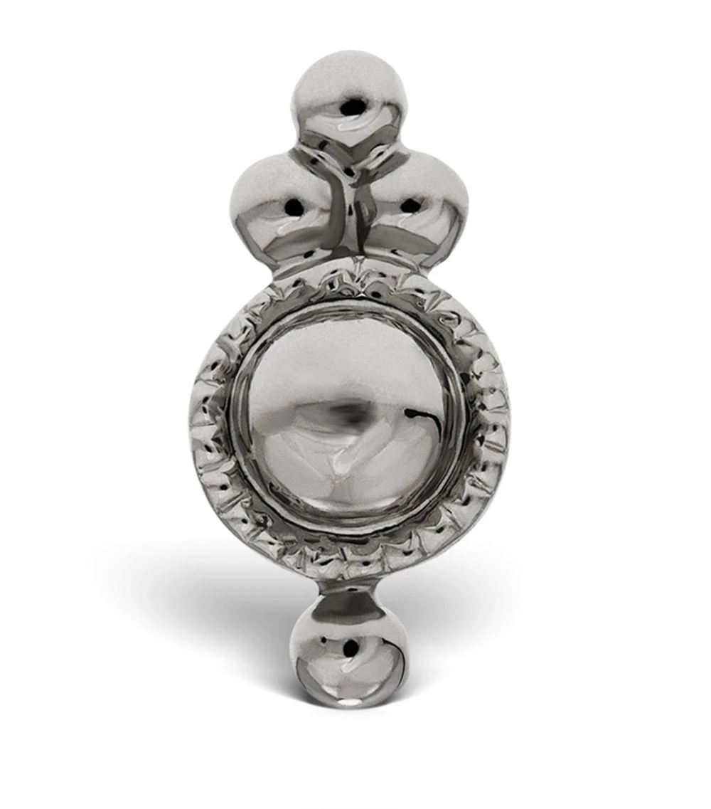 Best Pirce 🧨 Maria Tash Quintet Threaded Single Stud Earring WHITE GOLD Earrings 🛒