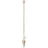 Budget 🥰 Maria Tash Rose Gold and Pearl Long Spike Pendulum Charm (40mm) Earrings ✔️