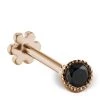 Top 10 🔔 Maria Tash Scalloped Set Black Diamond Threaded Single Stud Earring (2mm) ROSE GOLD Earrings 👏