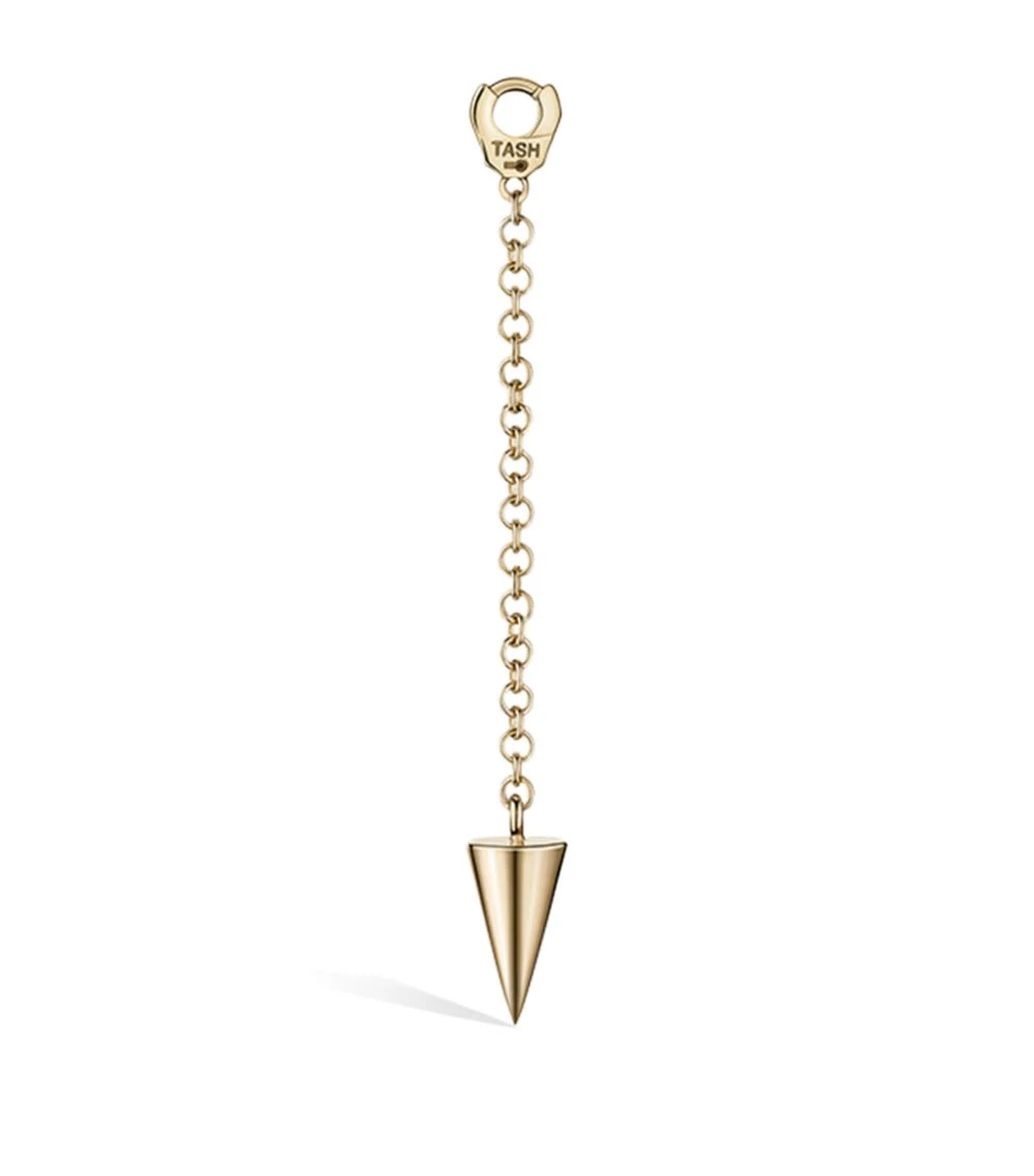 Flash Sale ❤️ Maria Tash Short Pendulum Short Spike Charm YELLOW GOLD Earrings 😉