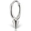 Discount ❤️ Maria Tash Single Short Spike Non-Rotating Single Hoop Earring (6.5mm) WHITE GOLD Earrings 🔔