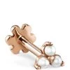 Cheapest 😀 Maria Tash Small Pearl Trinity Threaded Single Stud Earring ROSE GOLD Earrings 🧨