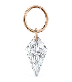 Best Pirce ⌛ Maria Tash Small Silhouette Diamond Charm ROSE GOLD Charms 🔔