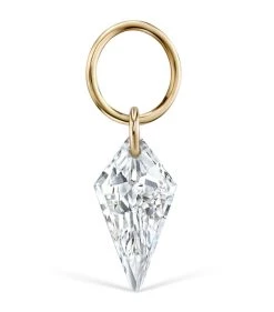 Deals 💯 Maria Tash Small Silhouette Diamond Charm YELLOW GOLD Charms 🎉
