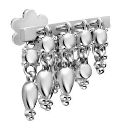 Budget ✨ Maria Tash Tassel Bar Threaded Stud Left Earring (11mm) WHITE GOLD Earrings ✔️