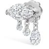 Flash Sale 😉 Maria Tash Triple Teardrop Marquise Diamond Threaded Stud Earring (8mm) WHITE GOLD Earrings 💯