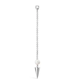 Best Sale 🌟 Maria Tash White Gold and Pearl Long Spike Pendulum Charm (40mm) Earrings 🤩