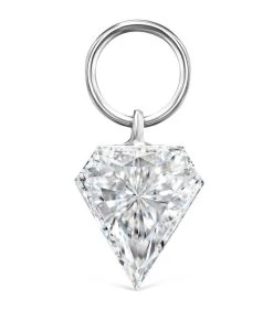 Promo 😉 Maria Tash White Gold Silhouette-Cut Invisible-Set Diamond Charm (5.5mm) Earrings 🤩